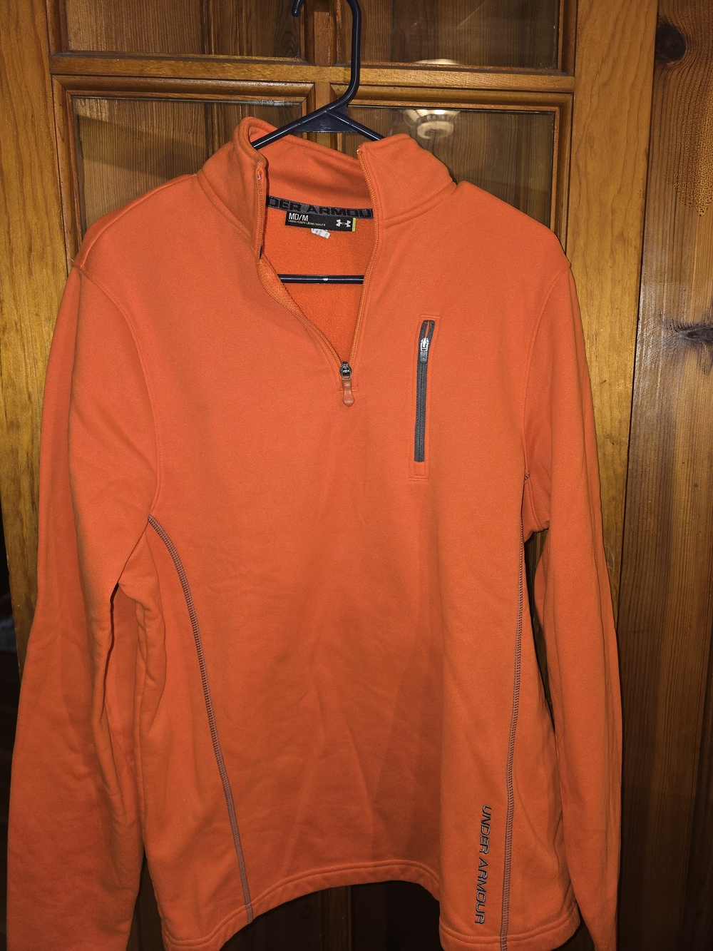Under Armour Men's Orange Quarter-Zip Pullover Jacket
